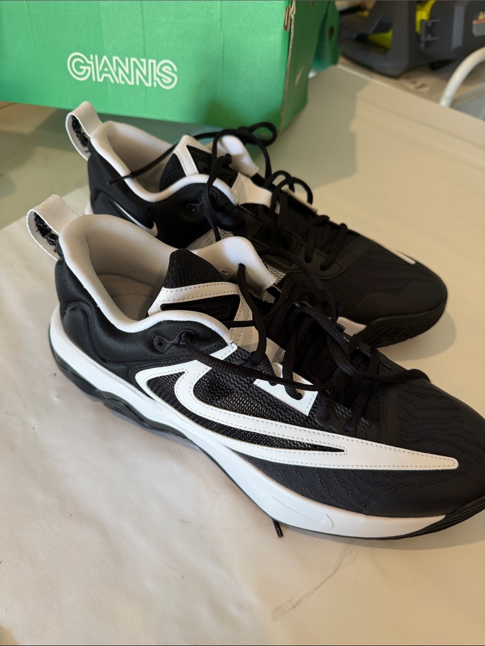 Nike Giannis Men’s Black and White Low-Top Sneakers